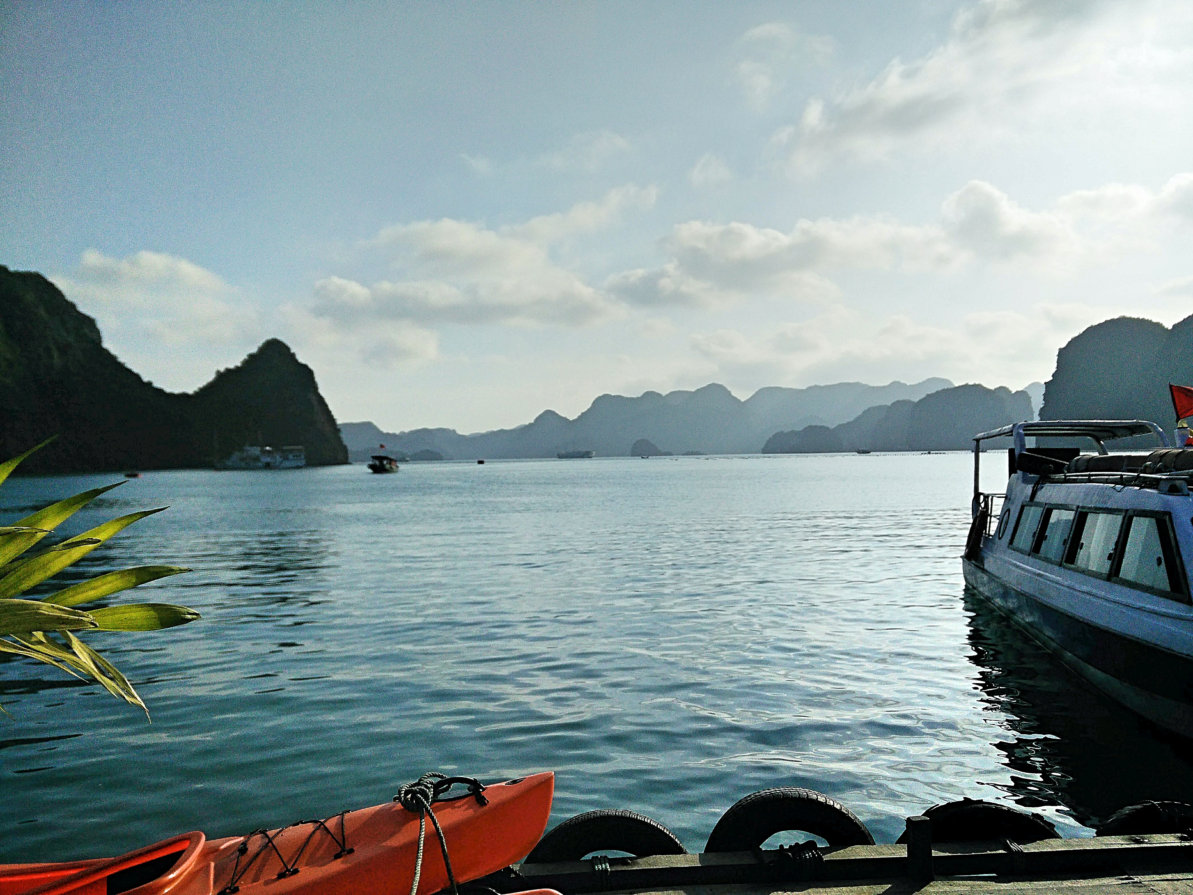 small boat in halong bay